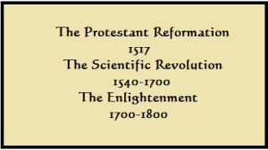 timeline of reformation, revolution, enlightenment